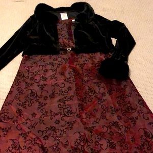 Dressy girls set. Size 14 girls size , wine color.